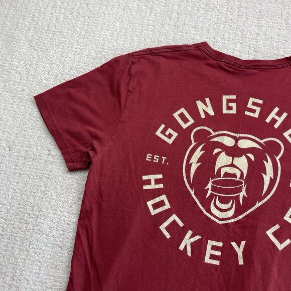 Gongshow Gear Red Bear Logo T-Shirt Men Size Large Canada Hockey Est. 2002 Read* - Picture 3 of 14